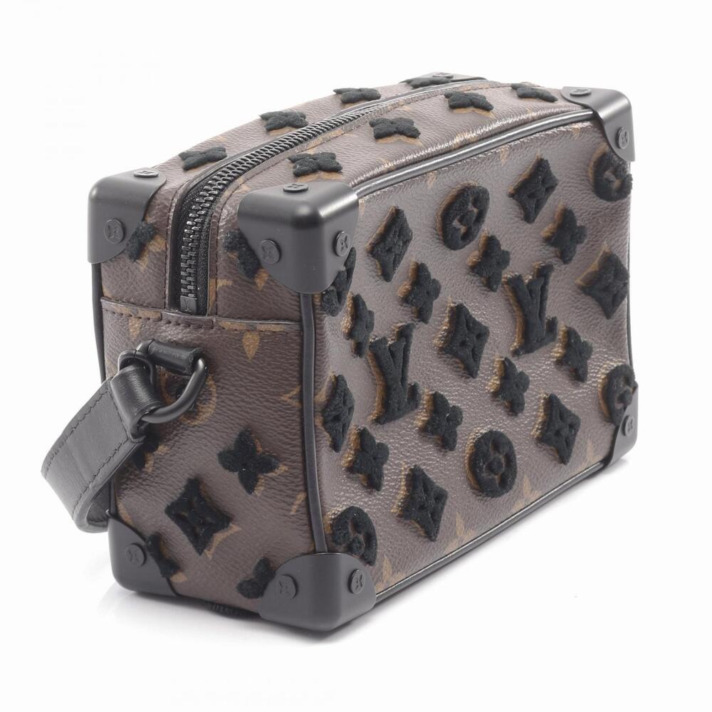 Louis Vuitton Bag Brown Black Soft Shoulder Trunk Tuftage